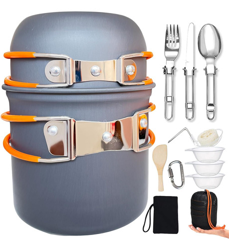 Camping Cookware Set, Non-stick Lightweight Camping Min...