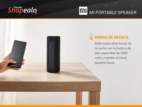 Imagen 5 de 8 de Parlante Xiaomi Mi Portable Bluetooth Speaker Black + Cuota