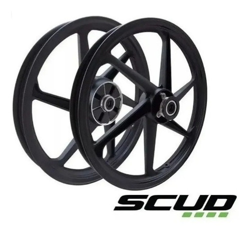Jogo De Roda Scud Liga Leve 6 Pontas Scud Ybr Factor 150 Preto