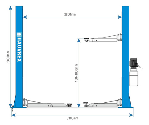 Elevador Para Autos Y Furgones 2 Columnas Htl2040 - Induhaus