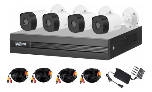 Kit Circuito Cerrado 4 Camaras Dahua 2mp 1080p Dvr 500 Gb