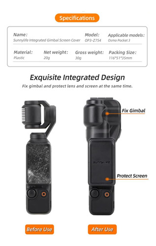 Pocket 3 Lens Hood Cover Gimbal Camera Protector Sunshade...