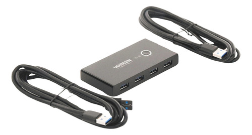 Hub Ugreen Para Compartir 4 Puertos Usb 3.0 A 2 Pc S, 30768
