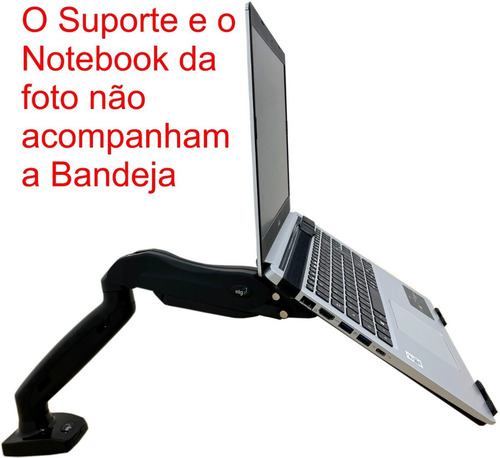 Bandeja Notebook Acoplável A Suporte De Pistão Snb-8 Cor Preto