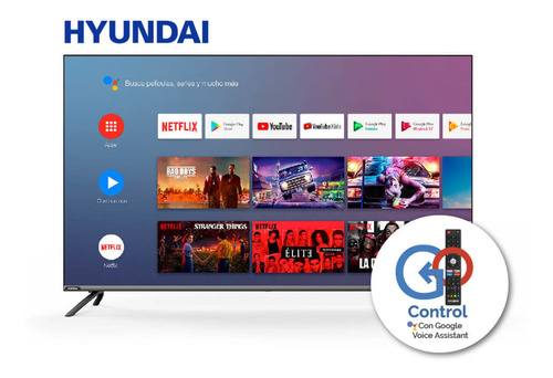 Imagen 9 de 10 de Smart Tv Televisor 50 Pulgadas Hyundai 4k Uhd Android Wifi