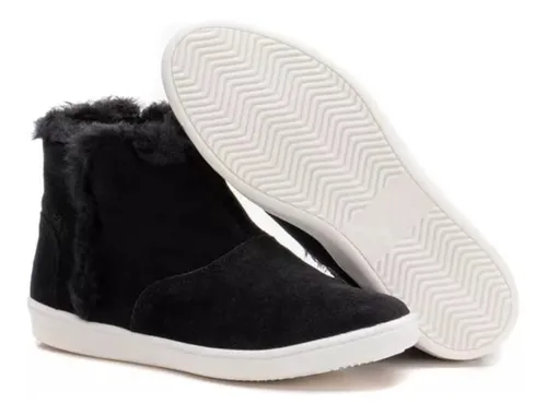 Bota Flat Feminina Marina Mello Pelo C12108 Parcelamento sem juros