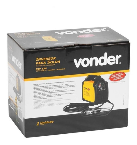 Solda Tig Inversora Riv 136 Bivolt 130 Amp Digital Vonder