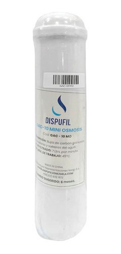 Cartucho Carbón Activado Granulado Mini Osmosis Dispufil