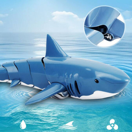 Tubarão Barco Peixe Elétrico Rc Para Bateria Azul 1