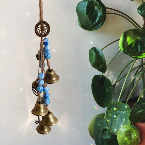 Pingente De Maçaneta De Proteção V8bell Rattan Wind Chime Bl