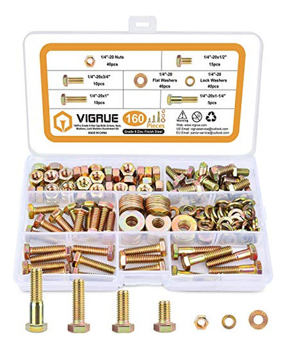 Kit De Tornillos De Cabeza Hexagonal Grado 8, Tuercas, ...