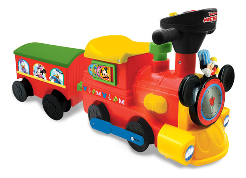 Tren Mickey Con Vagón Y Vías Eléctrico