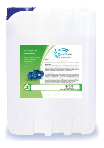 Limpiador Solvente Dielectrico 5 Lt, Marca Quimikclean