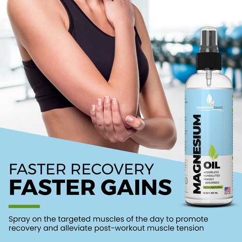 Aceite De Magnesio Essentiallybased 100% Puro 355ml
