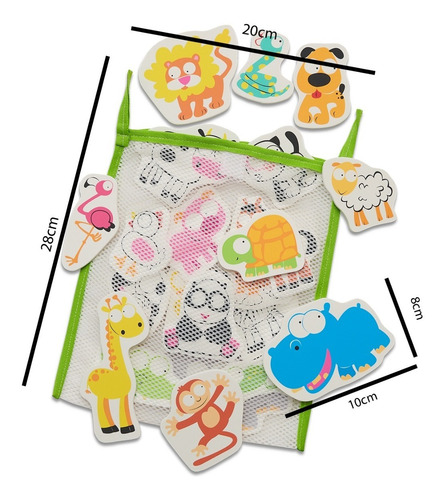 Juguete Agua Bebes Animales Goma Eva C Bolsa Red Infantil
