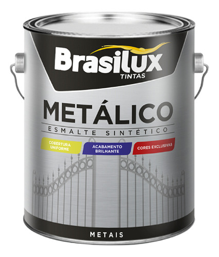 Tinta Esmalte Sintético Metálico Marrom Bronze 3,6l Brasilux