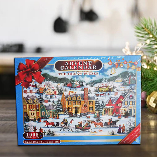 Rompecabezas Navideño De 1008 Piezas, Calendario De Casa