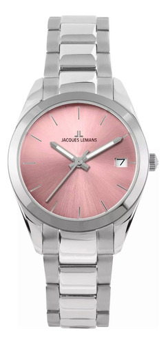 Reloj Pulsera Jacques Lemans 1-1878d En Acero Ip Rosado