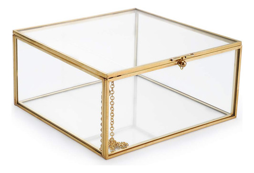 Hipiwe Caja Organizadora De Joyas De Cristal Vintage, Caja D