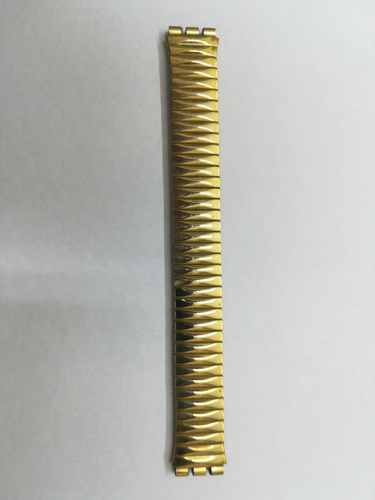 Malla Para Reloj Swatch Acero Elastizada 16mm Dorada Large