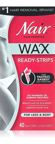 Nair Hair Remover Wax Ready-strips 40 Unidades Piernas/cuerp