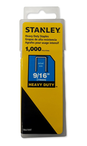 Grapa Para Trabajo Pesado 9/16'' 1000 Piezas Stanley