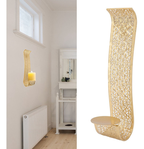 Imagen 8 de 10 de Shelving Solution - Candelabro De Pared, Hueco Dorado