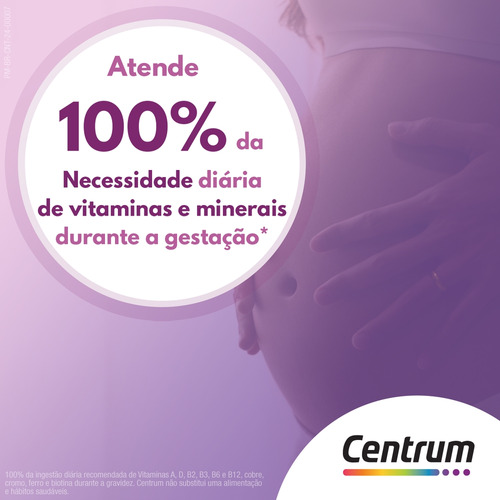 Multivitamínico Centrum Maternity 30 Cápsulas Sem Sabor Sem Sabor