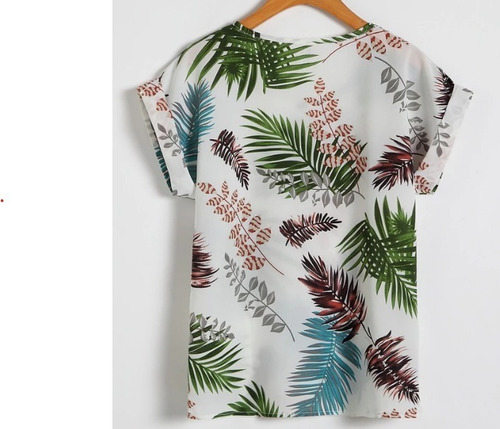 Blusa Dama Casual Verano Ligera Cuello Redondo