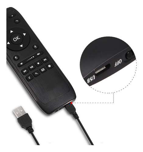 Mini Teclado Portátil Air Mouse Con Control Remoto Inalámbri