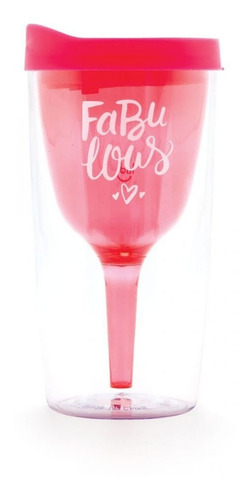 Copo Formato Taça Diva Fabulosa Ludi Cor Rosa