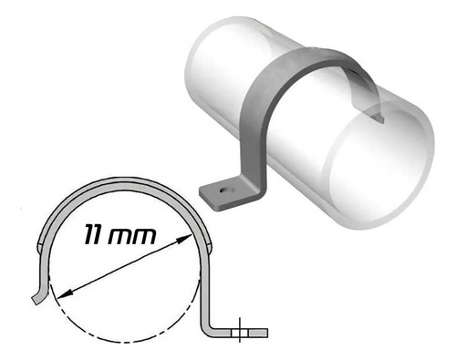 Kit Abraçadeira De Ferro Tipo Unha Bc-02 Até 11mm (10 Peças)