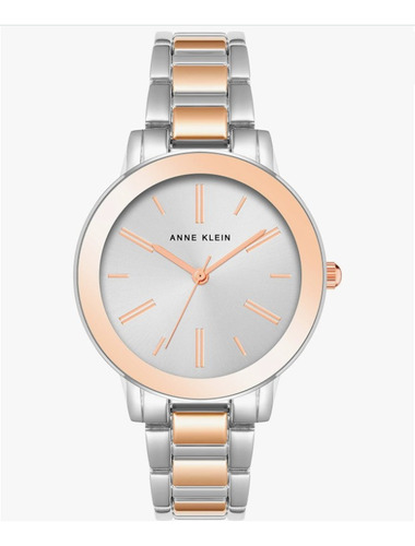 Reloj Mujer Anne Klein Cristal Mineral 36 Mm Ak/3765svrt