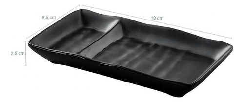 Conjunto 2 Pratos Para Sushi Retangular 18cm Cozinha Orienta