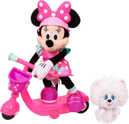 Minnie Con Scooter Y Puppy 