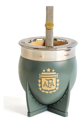 Mate Pampa Con Bombilla Xl Afa Argentina Campeon