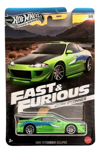 Mitsubishi Eclipse, Silver Series Brian O'conner Hot Wheels. Verde