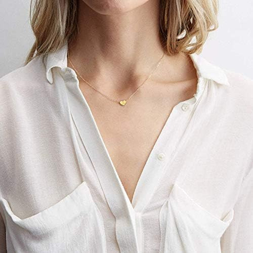 Frodete Collar De Corazón Con Inicial P De Oro Para Niñas, A