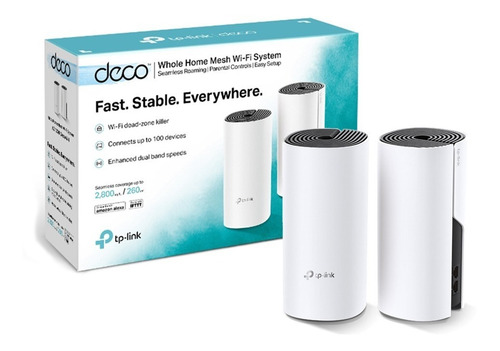 Imagen 5 de 6 de Tp Link Wi-fi Mesh 2 Puertos Gigabit Para Toda La Casa Ac1200 Deco M4 Kit X 2 Router Ap