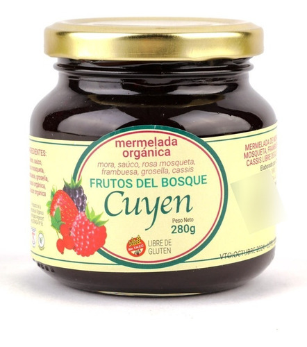 Mermelada Cuyen Frutosdelbosque Orgánic S/tacc 280g