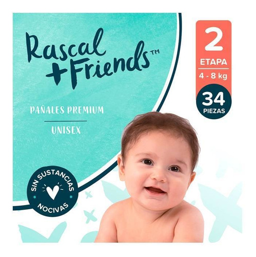 Pañales Premium Rascal + Friends Etapa 2