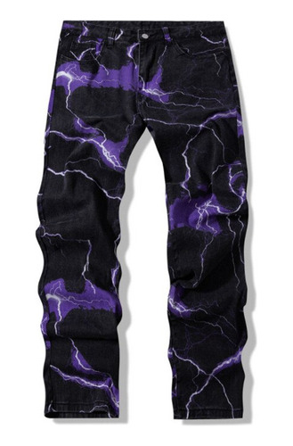 Pantalones Vaqueros Rectos Y2k Para Hombre Style Lightning P