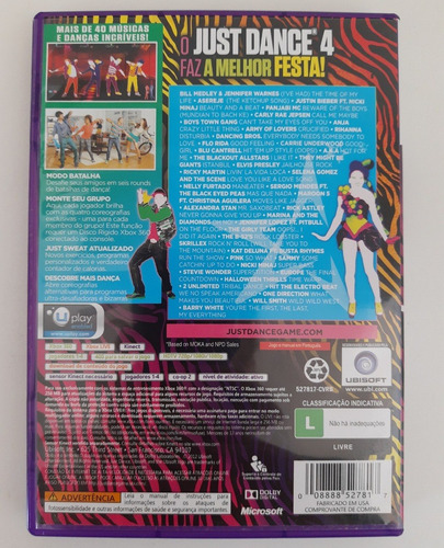 Just Dance 4 Completo Xbox 360 Midia Física Original