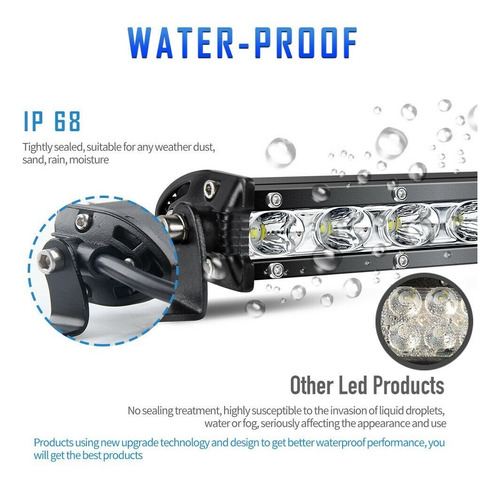 Barra Ultra Slim 30 Led 90w 80cm Spot Off Road 4x4 A-vip