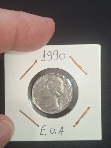 Moeda Estados Unidos Da América 5 Cêntimos, 1990 (Usado)