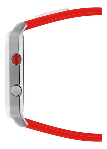 Reloj Cloe Pantone Digital Unisex Color Rojo De Silicón