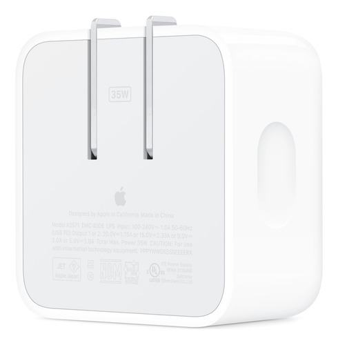 Adaptador De Corriente Compacto De 35w Con Dos Puertos Usb-c