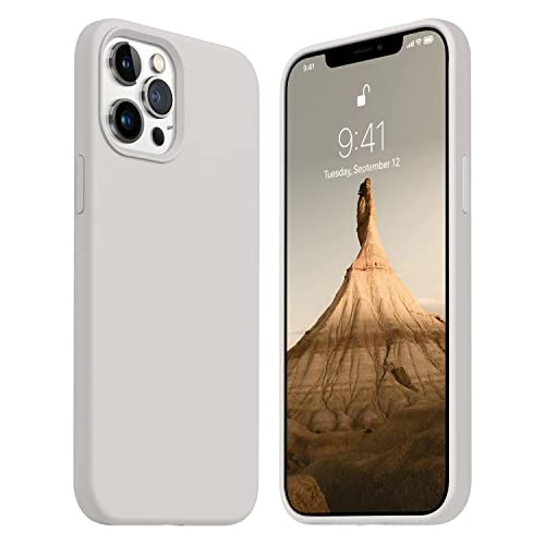 Funda Para iPhone 12 Pro Max Blanco Stone 6.7 Pulgada Silico