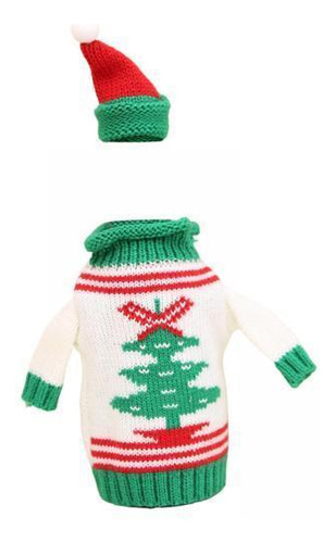 2 Funda Para Botella De Vino Con Sombrero Árbol De Navidad