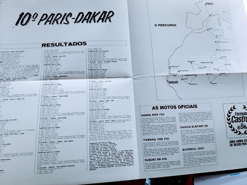 Revista Moto Show Poster 10° Paris Dakar N°60 1988 C/ Nueva (Usado)